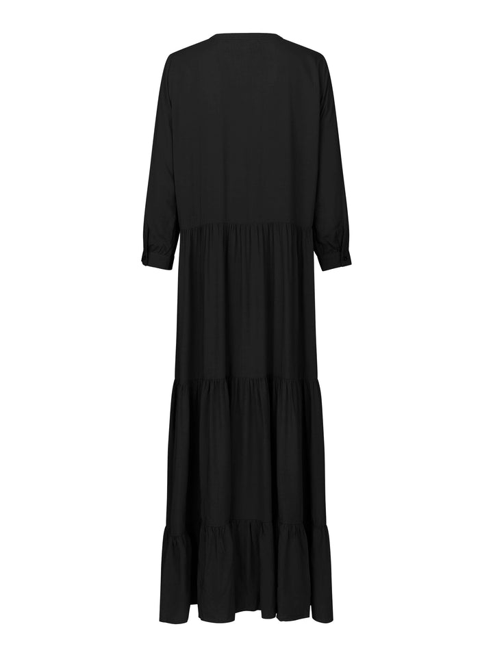 Forudbestilling - Lollys Laundry - Neell Maxi Dress Ls - 99 Black Kjoler 