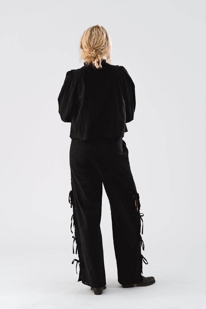 Forudbestilling - Lollys Laundry - Ritall Pants - 99 Black Bukser 