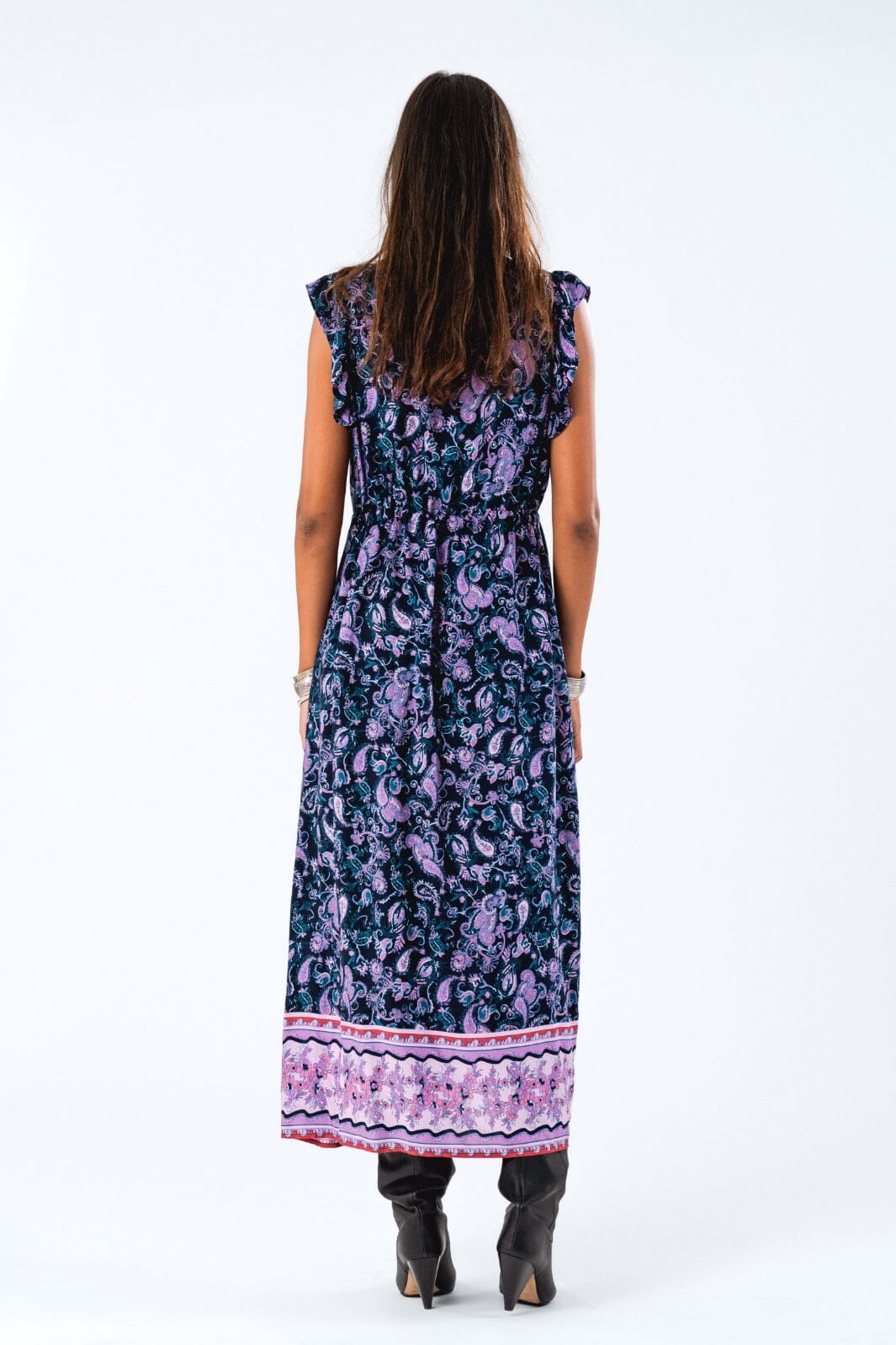 Forudbestilling - Lollys Laundry - Samoll Midi Dress Sl24527-3008 - 74 Flower Print Kjoler 