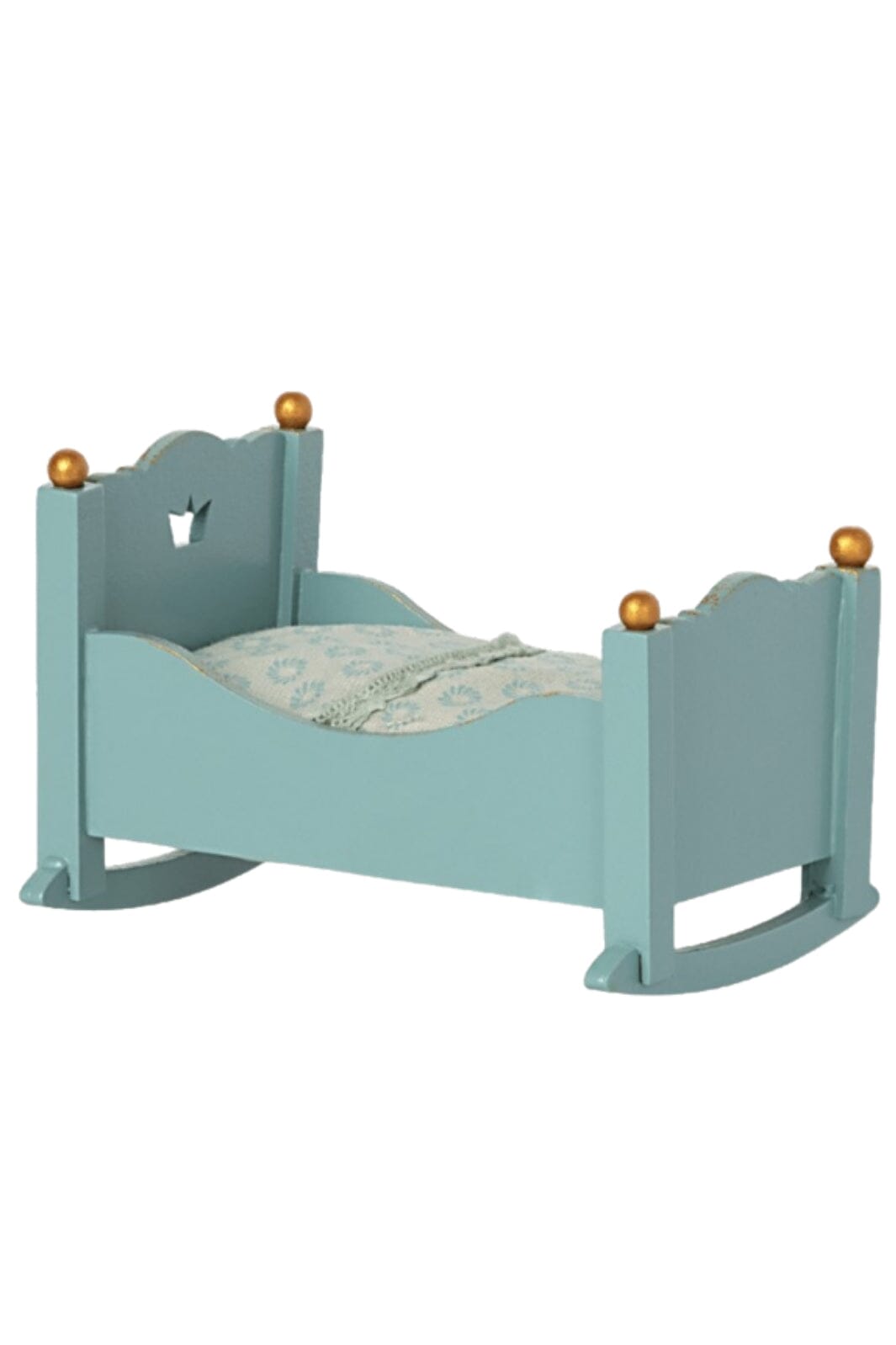 Forudbestilling - Maileg - Cradle, Baby Mouse - Blue Jul 