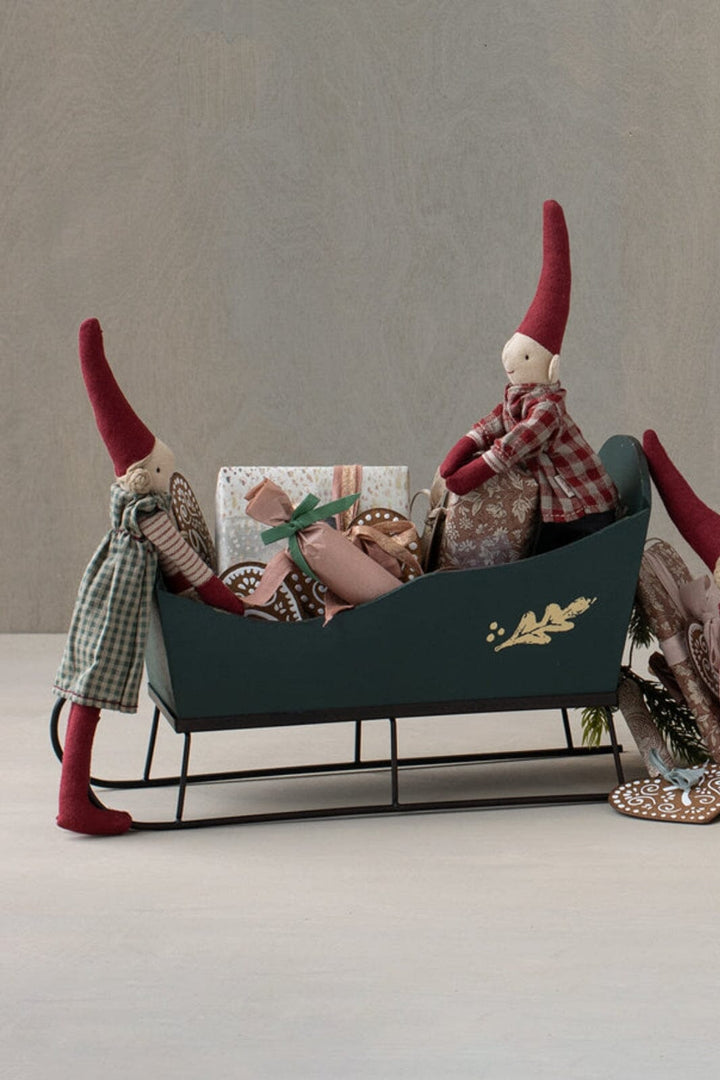 Forudbestilling - Maileg - Sleigh, Mini - Green Jul 