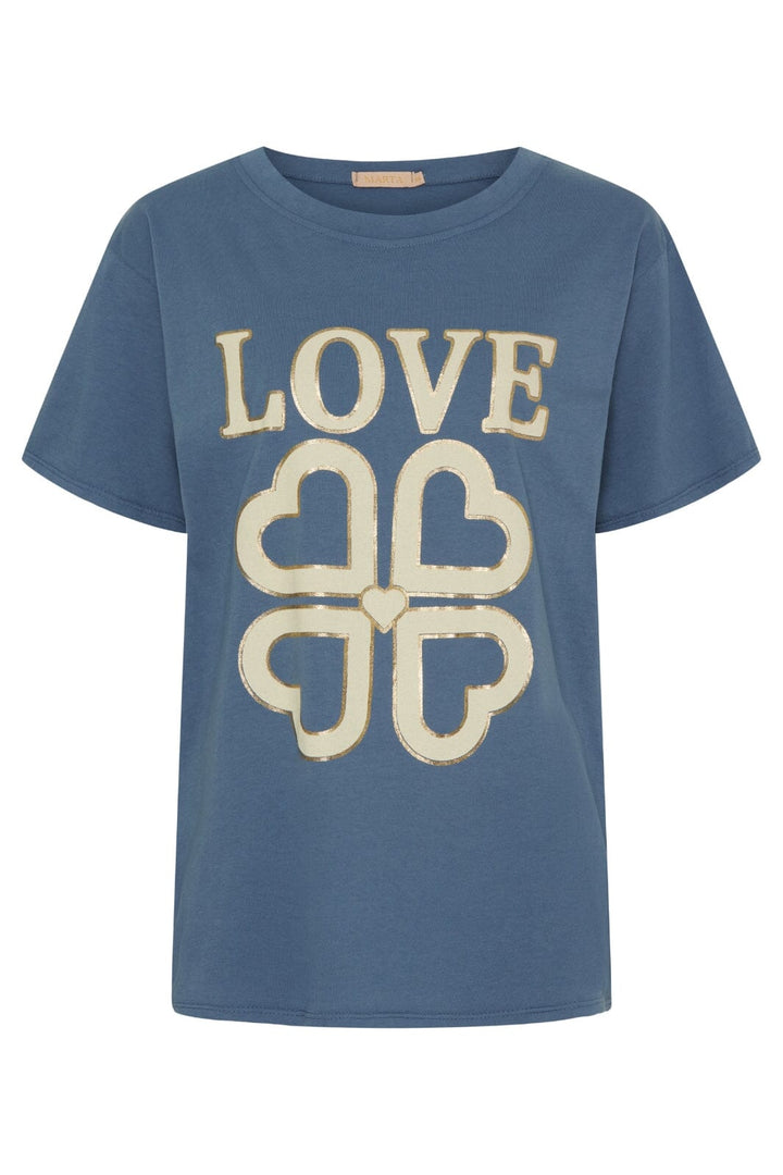 Forudbestilling - Marta Du Chateau - Mdcinge Tee .0532 Love Denim - Love Denim T-shirts 