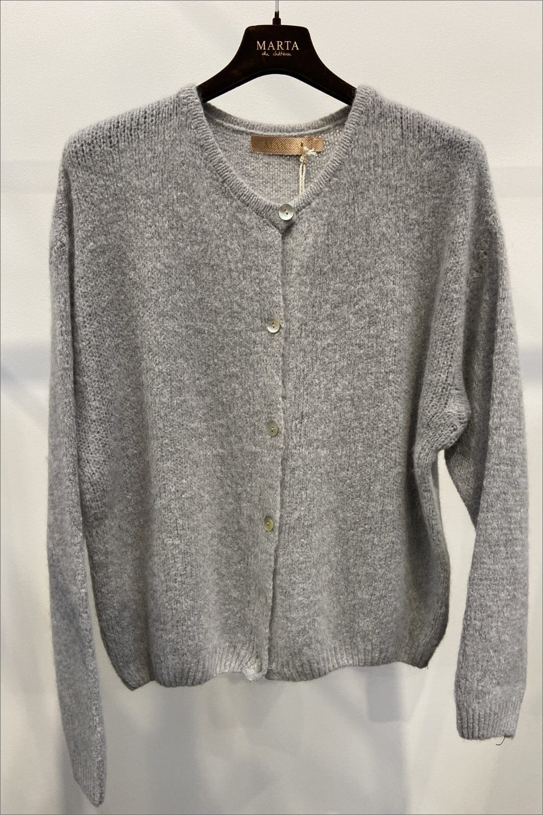 Forudbestilling - Marta Du Chateau - Mdckiki Knit - Light Grey Strikbluser 