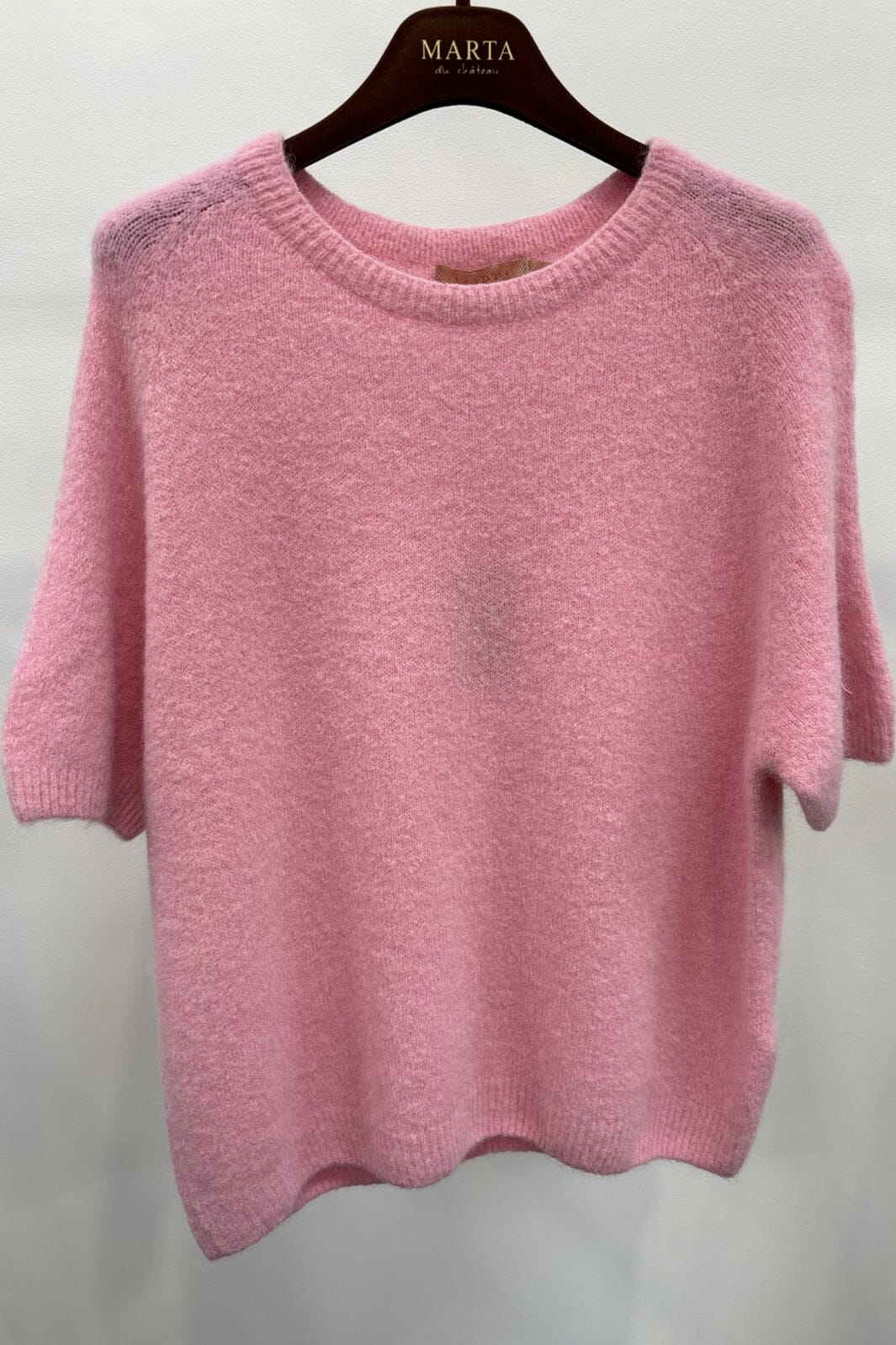 Forudbestilling - Marta Du Chateau - Mdclela Knit - Baby Pink Strikbluser 