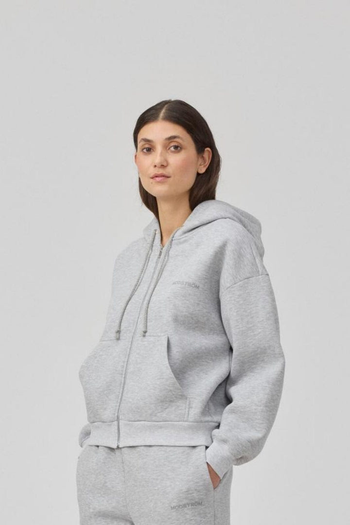 Forudbestilling - Modström - Tiamd Zip - 7087 Grey Melange Sweatshirts 