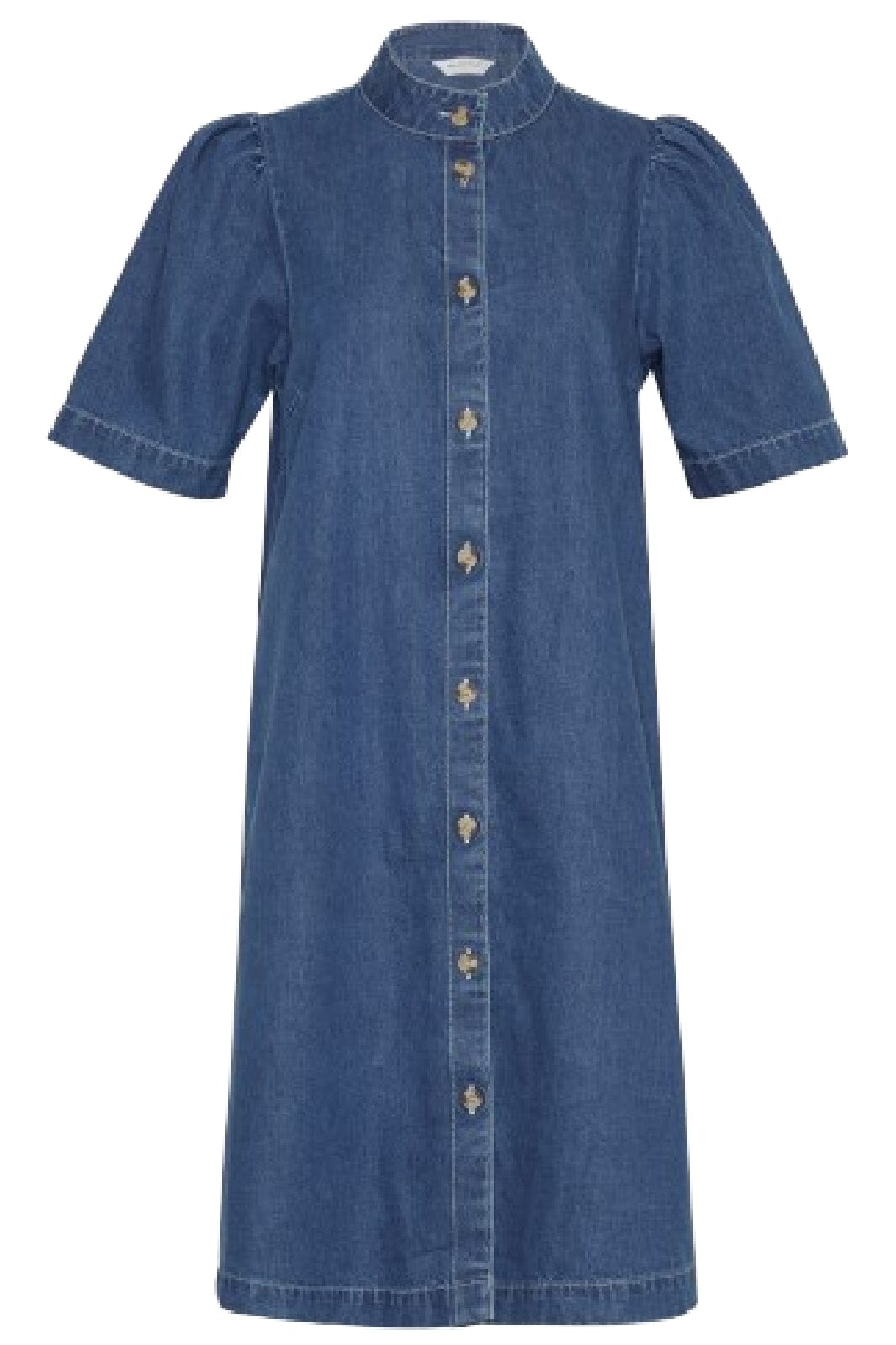 Forudbestilling - Moss Copenhagen - Mschshayla Ss Shirt Dress - Mid Blue Wash Kjoler 