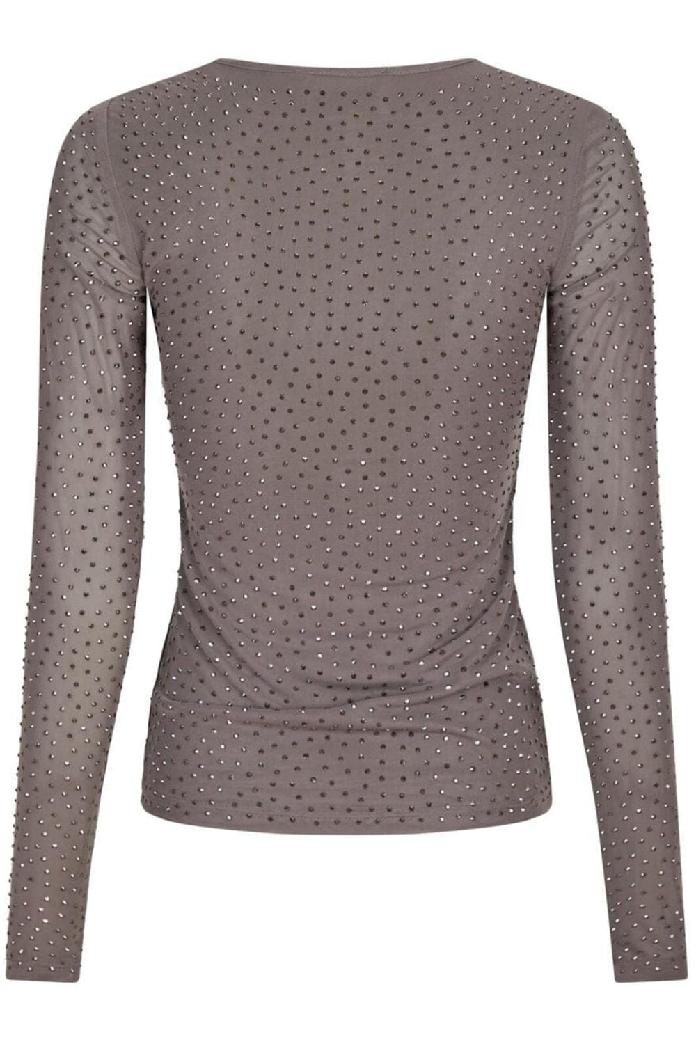 Forudbestilling - Neo Noir - Basira Stone Mesh Blouse 161470 - Silver Bluser 