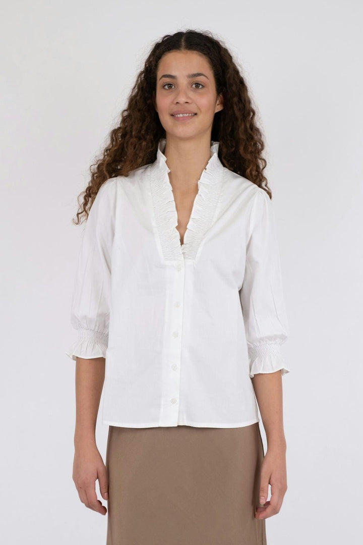 Neo Noir - Briony C Poplin Blouse - White