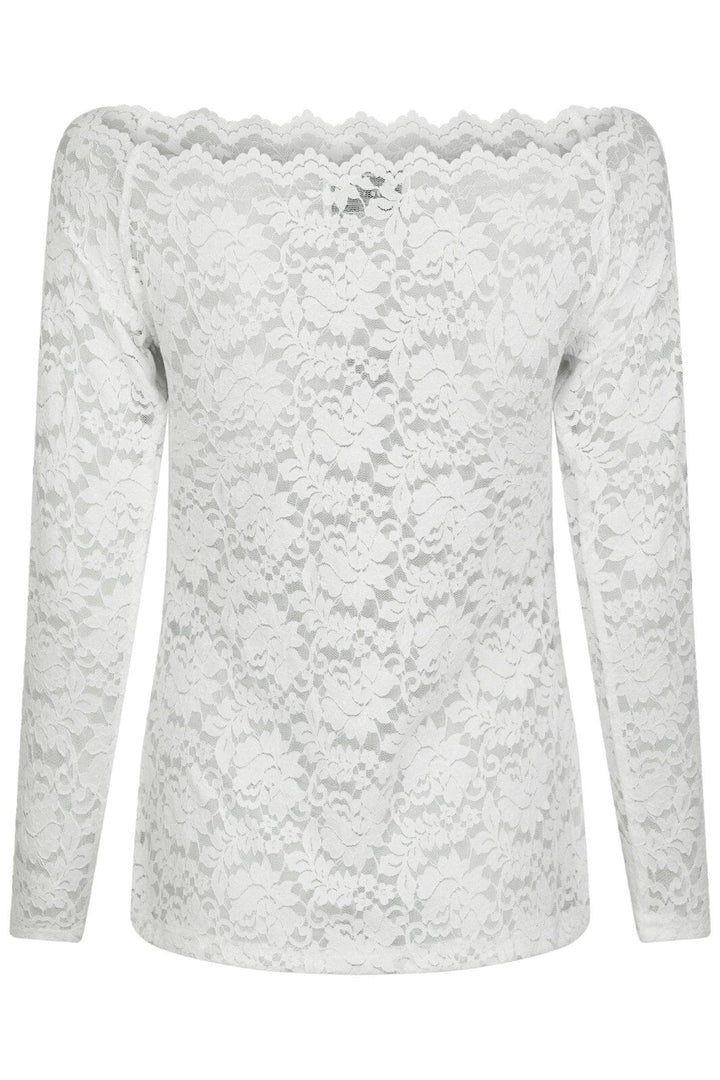 Forudbestilling - Neo Noir - Casadi Lace Flower Blouse 162631 - 120 - White