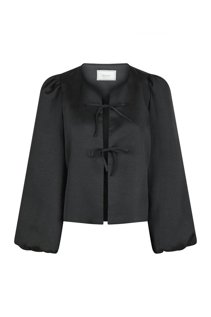 Neo Noir - Daliska Dull Satin Blouse - Black