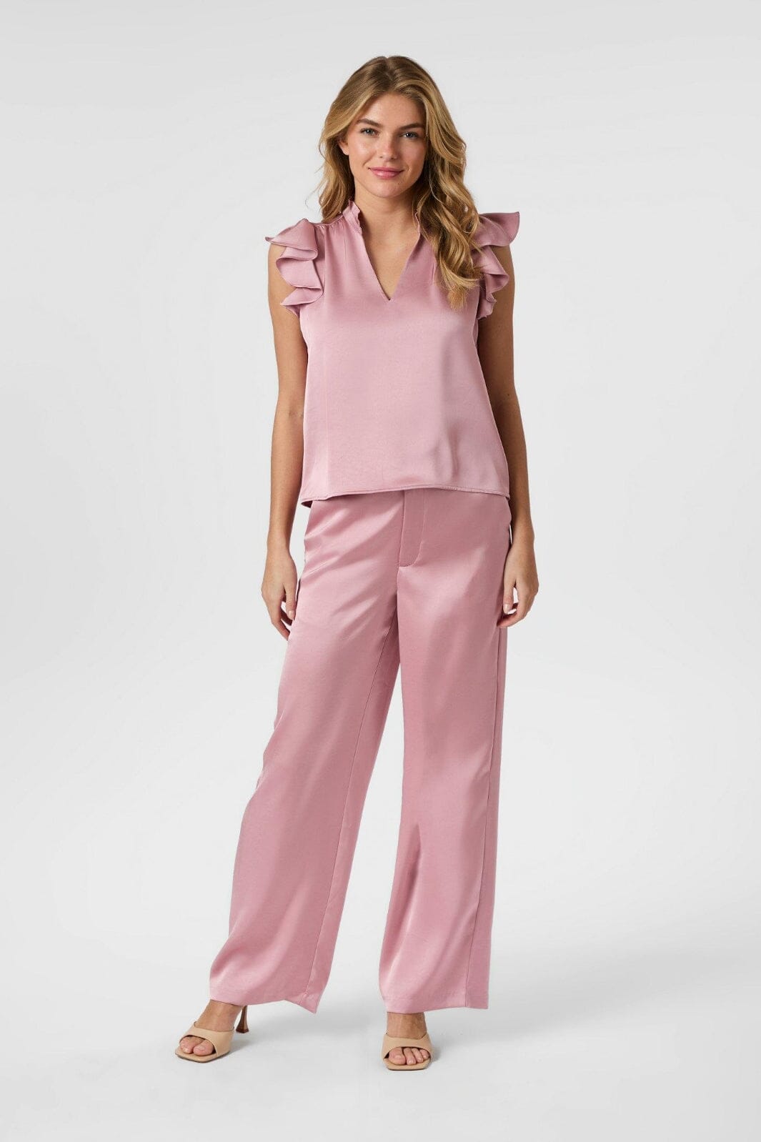 Neo Noir - Emmett Heavy Sateen Pants 164136 - 823 - Evening Rose