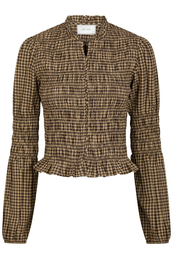 Neo Noir - Falka Check Blouse 165125 - 210 - Brown