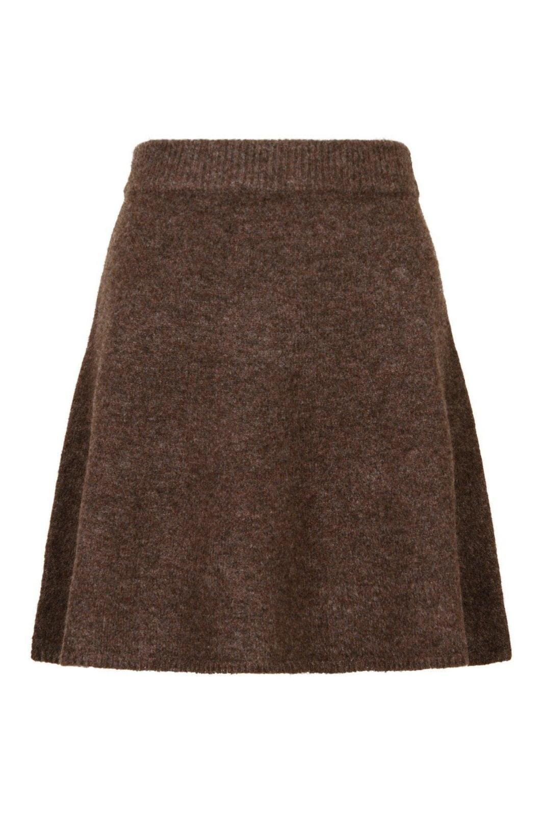 Forudbestilling - Neo Noir - Gisa Knit Skirt - Brown Melange Nederdele 