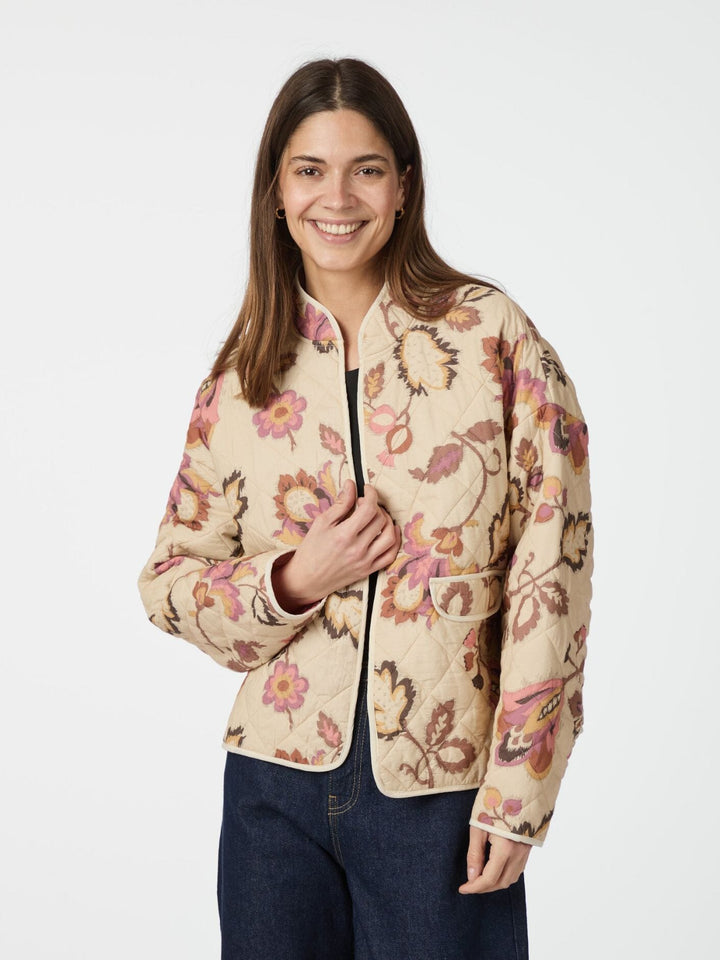 Forudbestilling - Neo Noir - Hema Floral Trail Quilt Jacket 162625 - 165 - Rose Jakker 