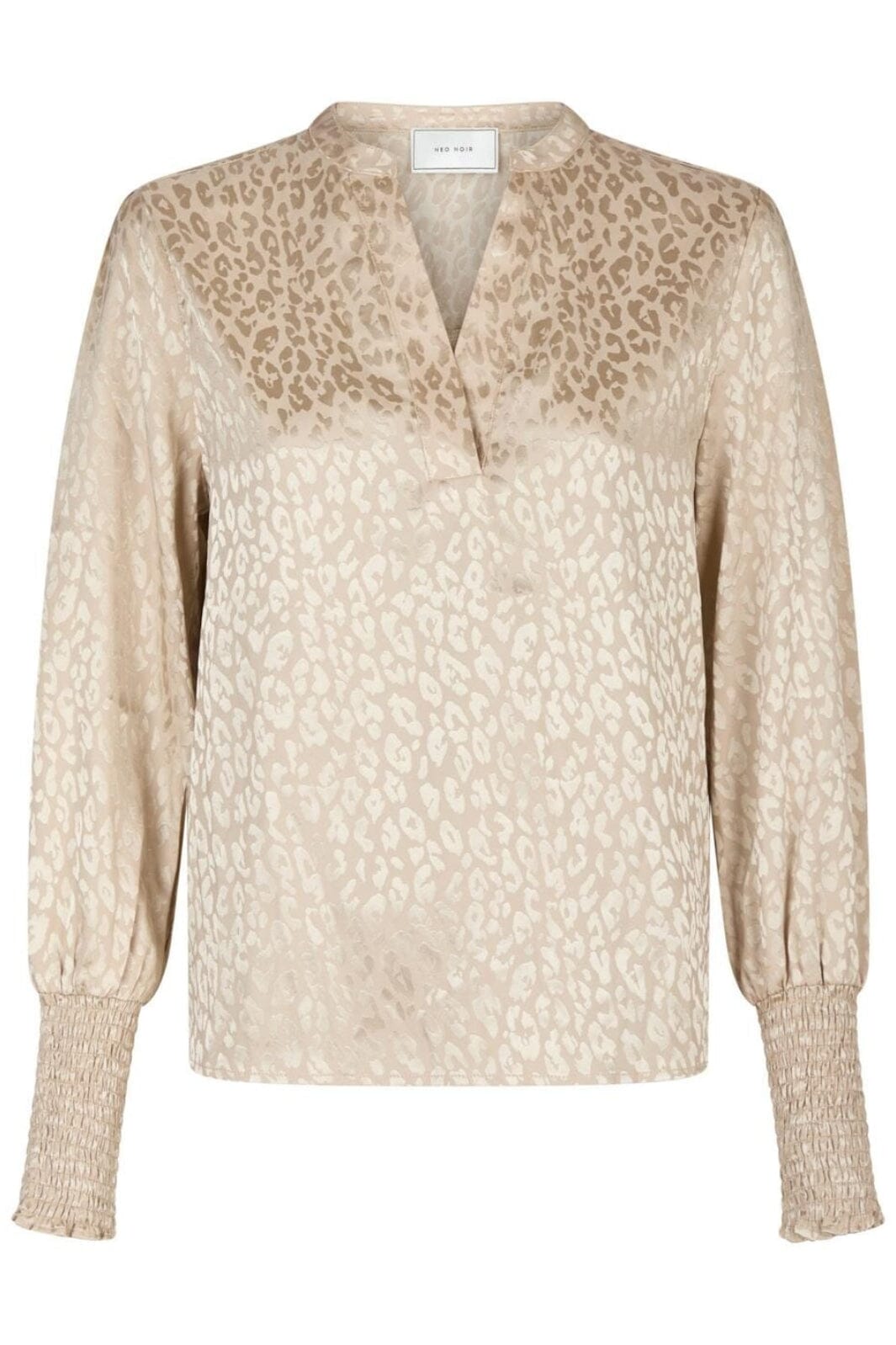 Forudbestilling - Neo Noir - Landa Leo Jacquard Blouse 164321 - Champagne Bluser 