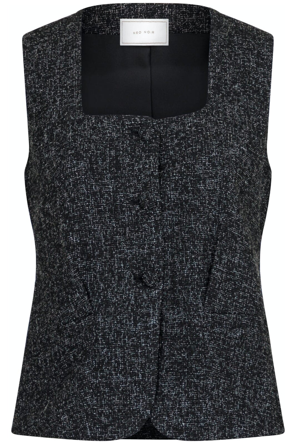 Forudbestilling - Neo Noir - Lily Salt N Peppar Waistcoat - Black Veste 