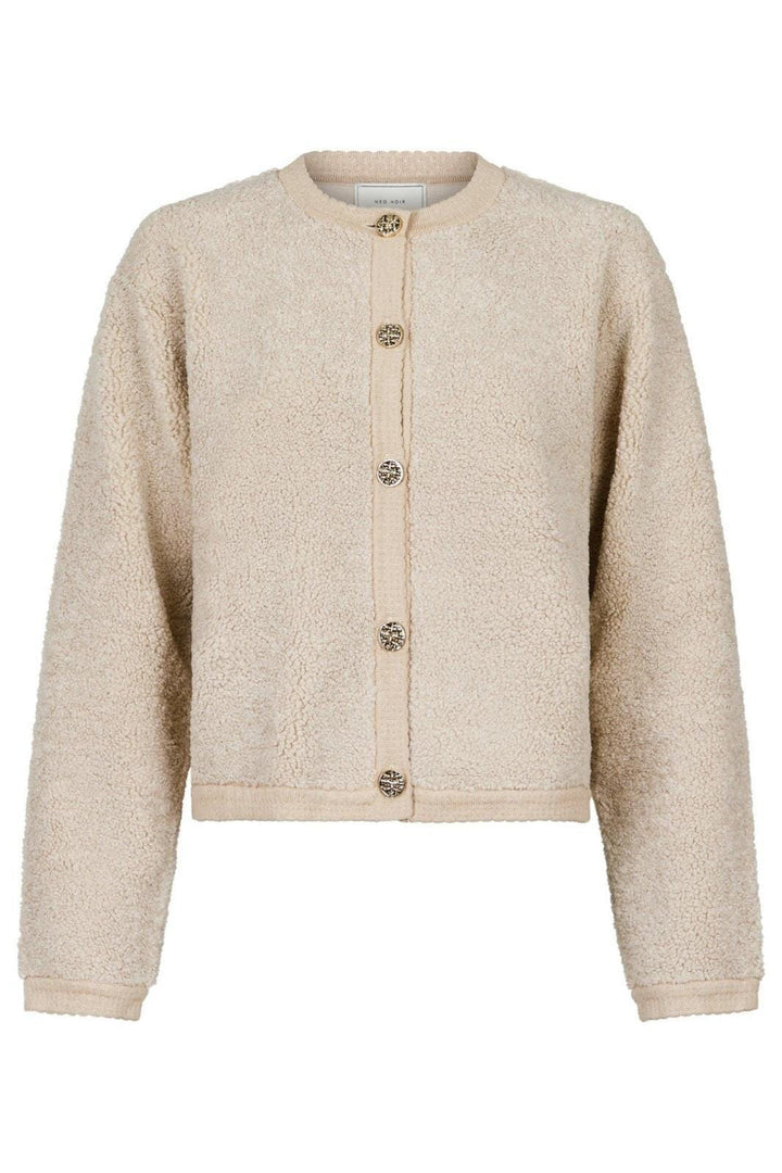 Forudbestilling - Neo Noir - Limo Fluffy Knit Cardigan - Sand Cardigans 