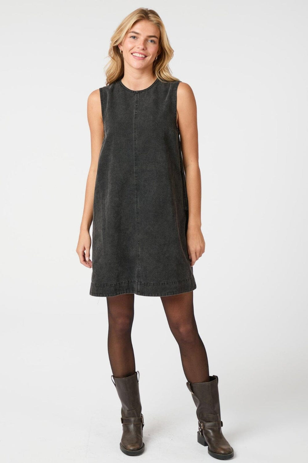 Neo Noir - Livo Spencer Denim Dress 164397 - 100 - Black