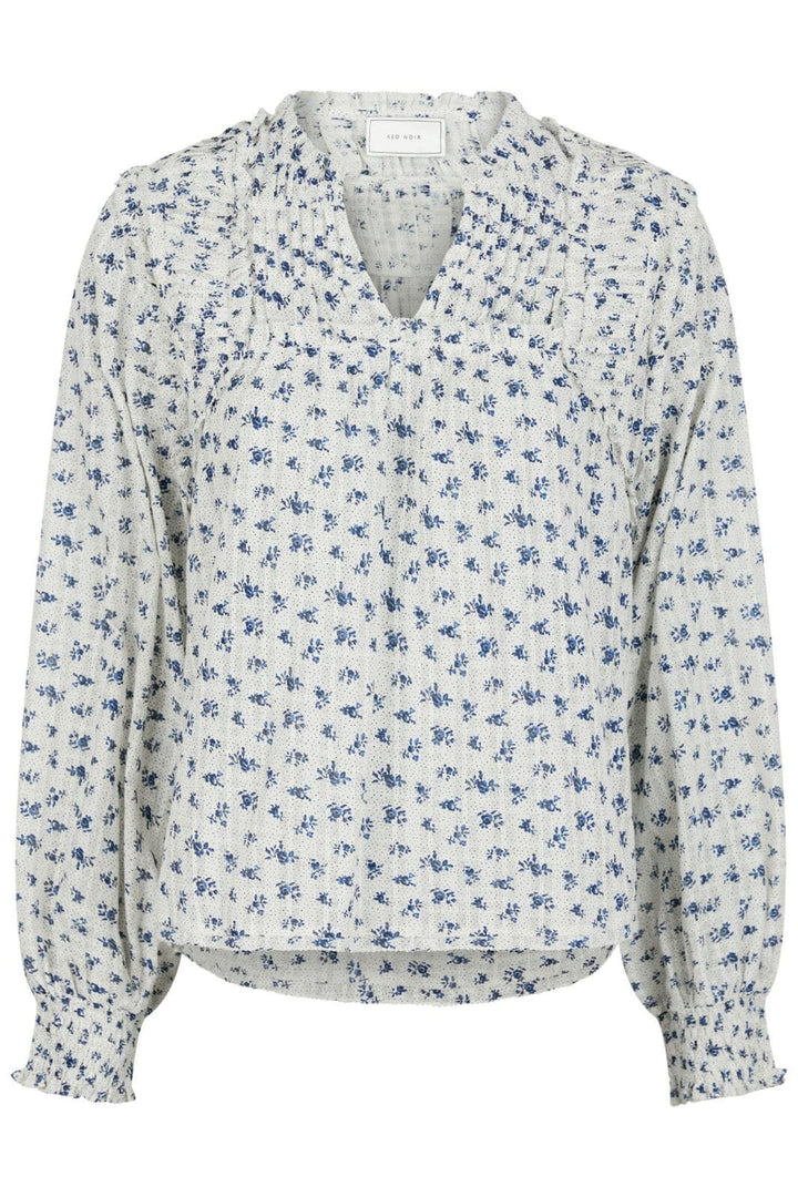 Neo Noir - Nipoa Dot Flower Blouse 165284 - 140 - Blue