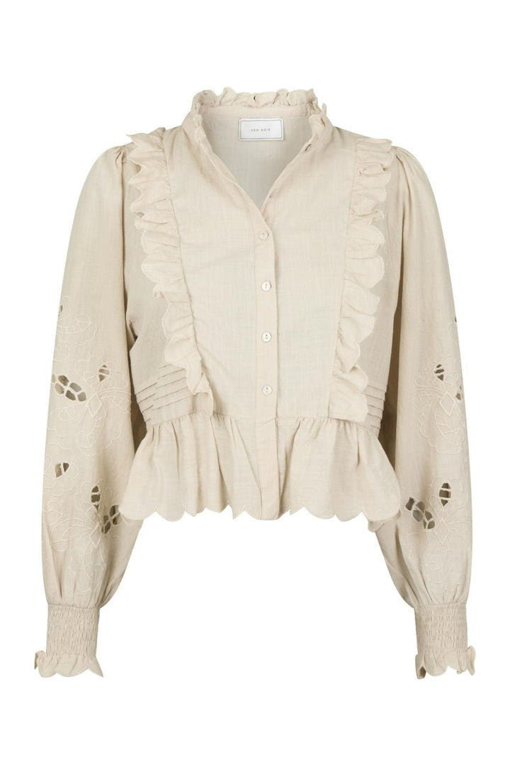 Neo Noir - Petrine Embroidery Blouse - Sand