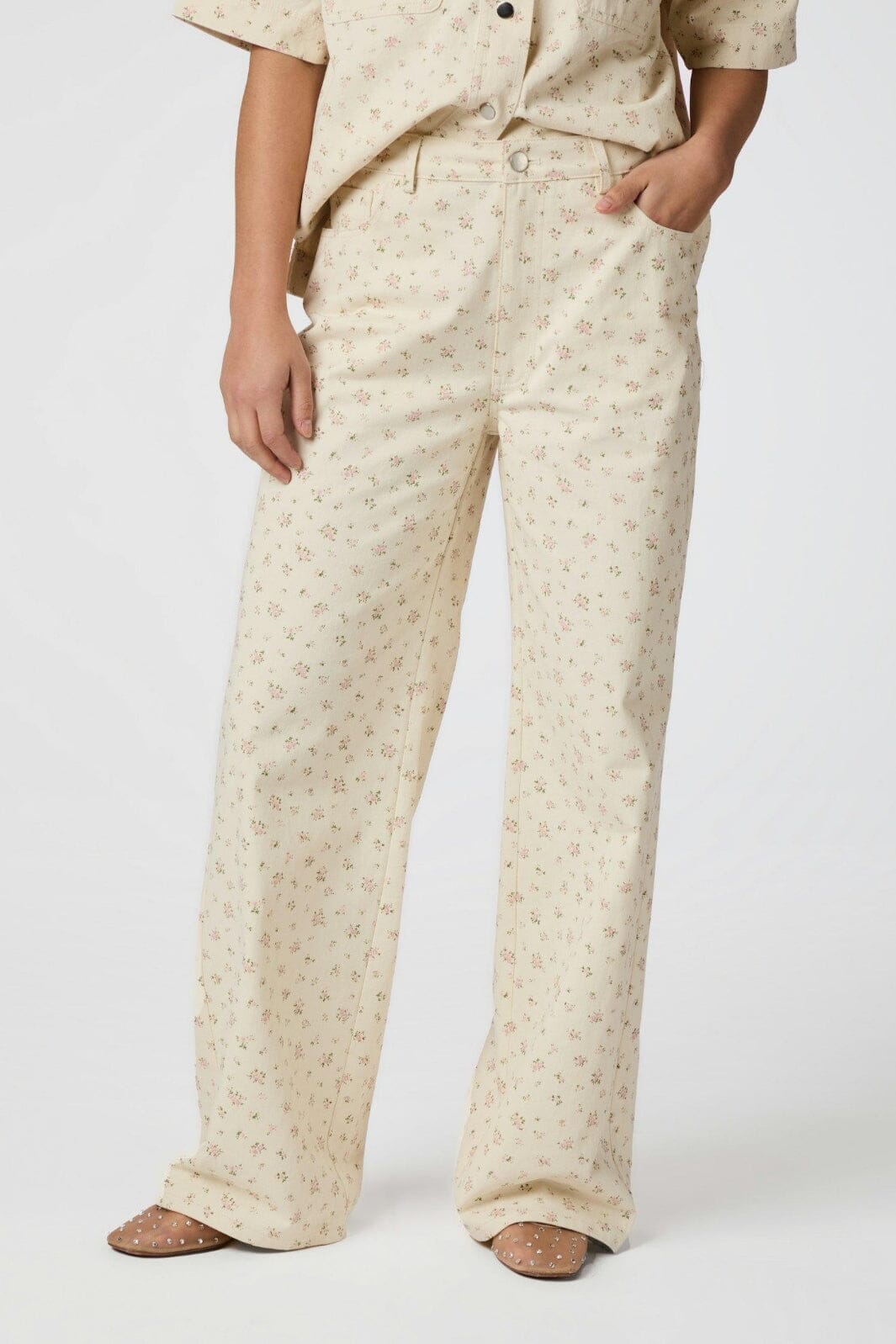 Neo Noir - Semba Floral Denim Pants 165228 - 121 - Off White