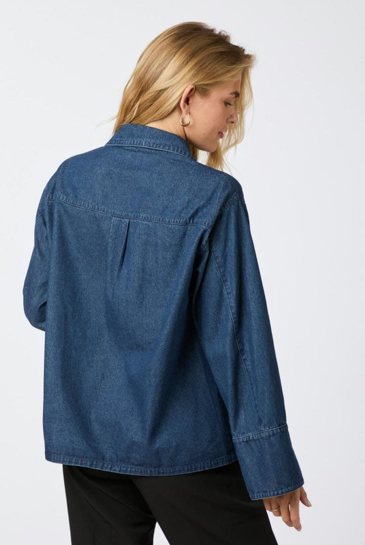 Forudbestilling - Neo Noir - Starlie Denim Shirt - Dark Blue Skjorter 