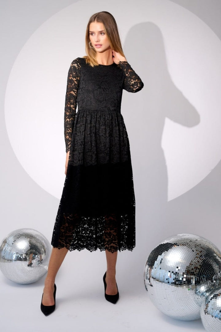 Forudbestilling - Noella - Lola Lace Dress - Black Kjoler 