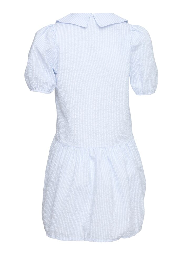 Forudbestilling - Noella - Melina Dress Seersucker - Blue/White Stripe Kjoler 