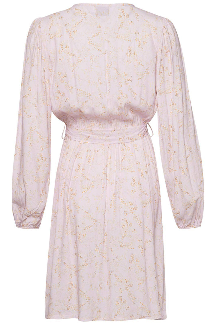 Forudbestilling - Noella - Milana Sh. Wrap Dress - Offwhite w. Flowers (Maj/Juni) Kjoler 