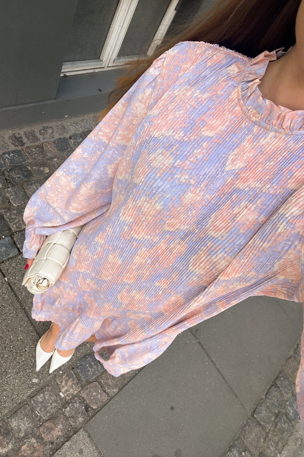 Forudbestilling - Noella - Rebecca Long Dress - Lavender/Apricot Print Kjoler 