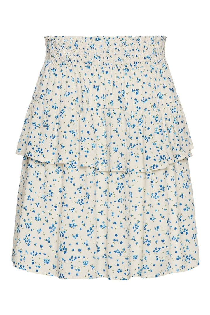 Forudbestilling - Noella - Zuez Skirt - Cream/blue flower (Februar) Nederdele 