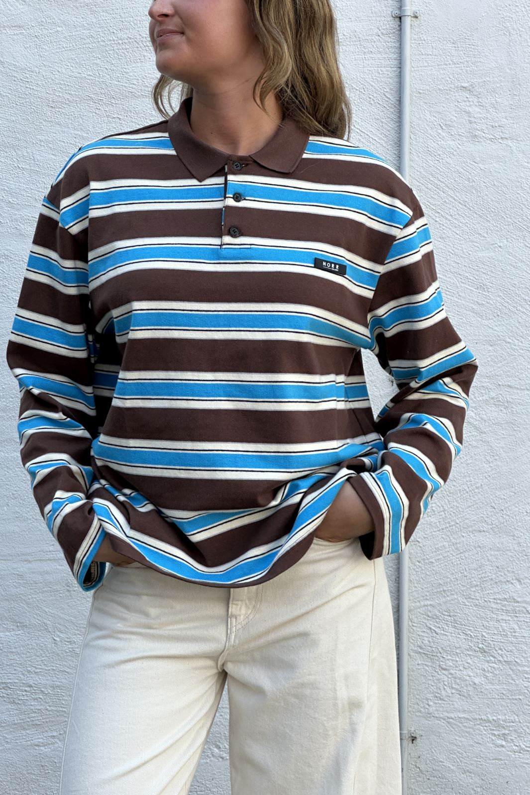 Forudbestilling - Norr - Dagma Ls Polo - Brown/Blue Bluser 