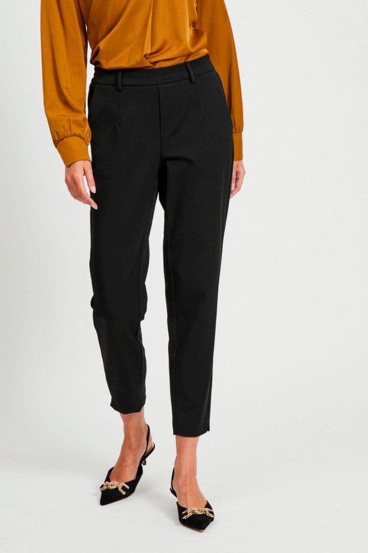 Forudbestilling - Object - ObjLisa Slim Pant Noos - Black (Marts) Bukser 