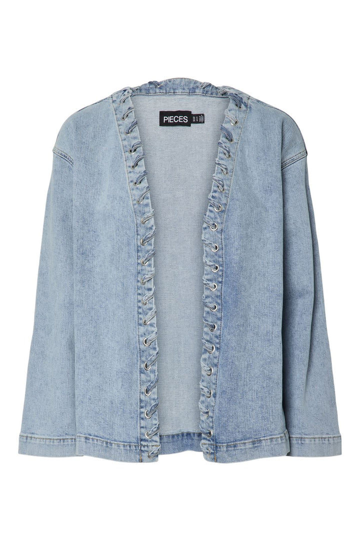 Pieces - Pcfenda Ls Denim Jacket Fsy - 4746909 Light Blue Denim