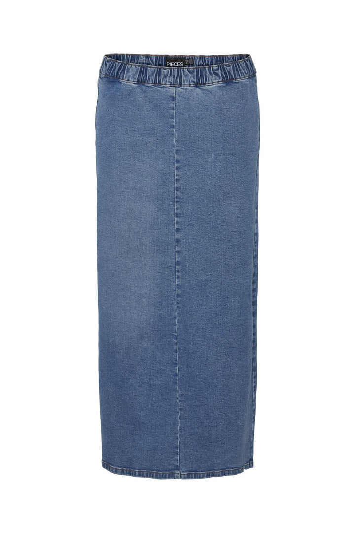 Pieces - Pcginny Midi Denim Skirt Jit - 4621897 Medium Blue Denim