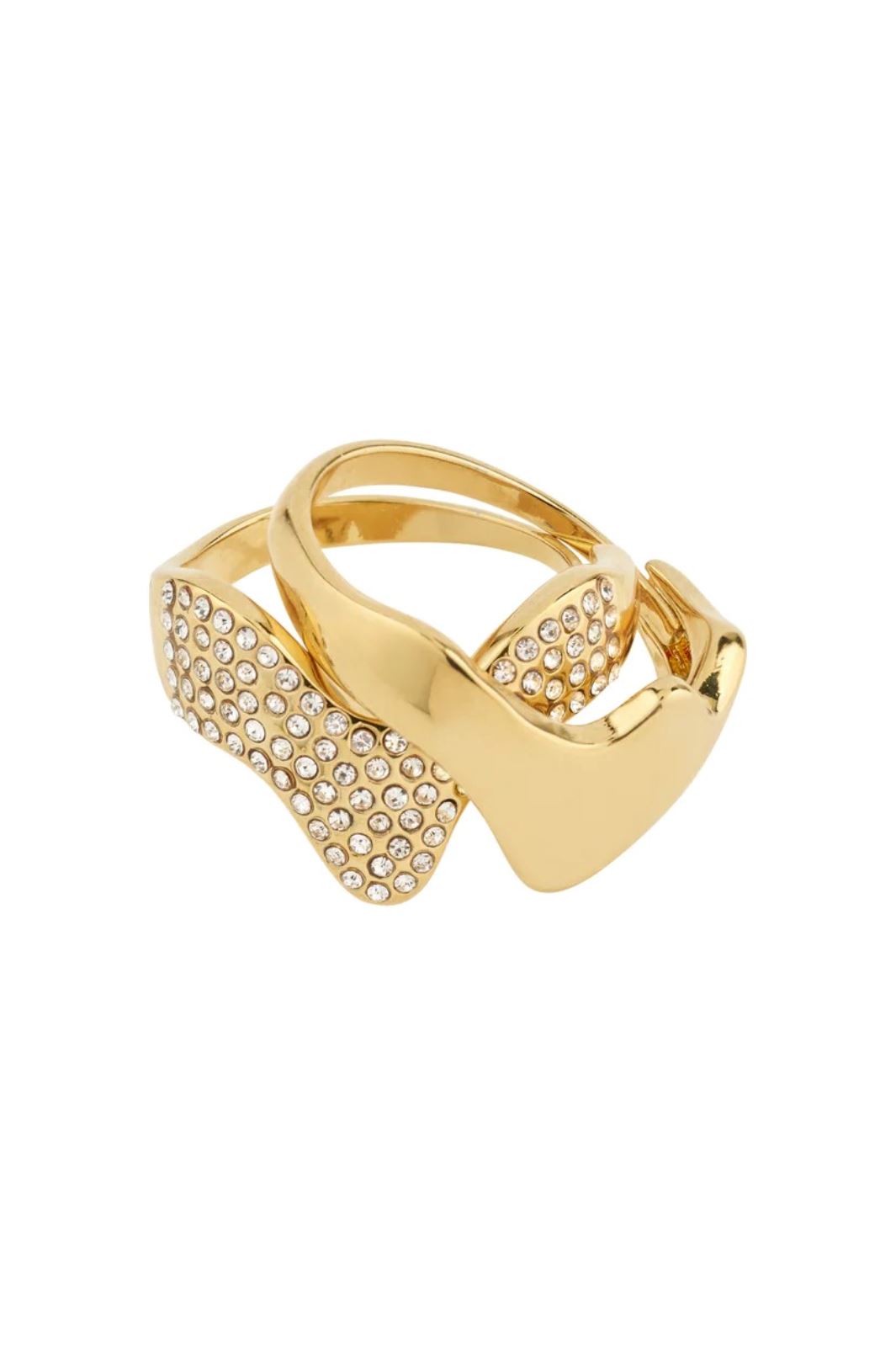 Forudbestilling - Pilgrim - Connect 142442004 - Gold Plated Ringe 