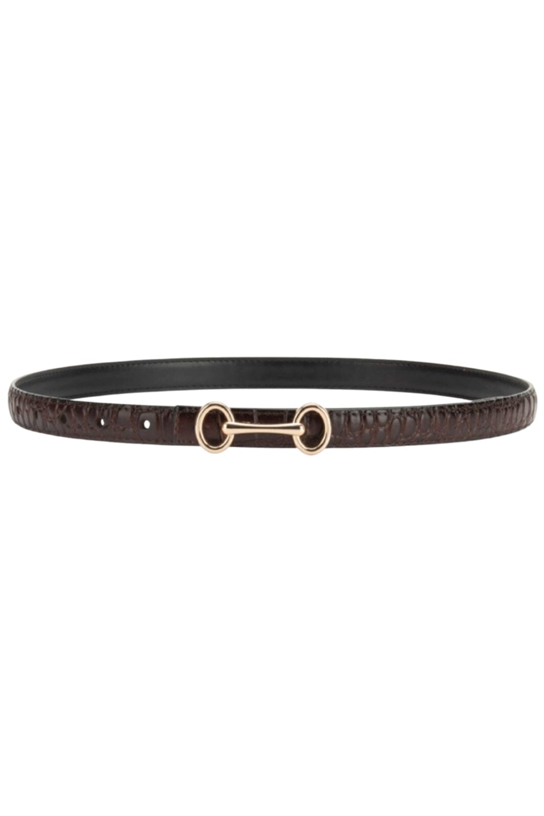 Plissé Copenhagen - Grace Croco Belt 70-820-631 - Dark Brown