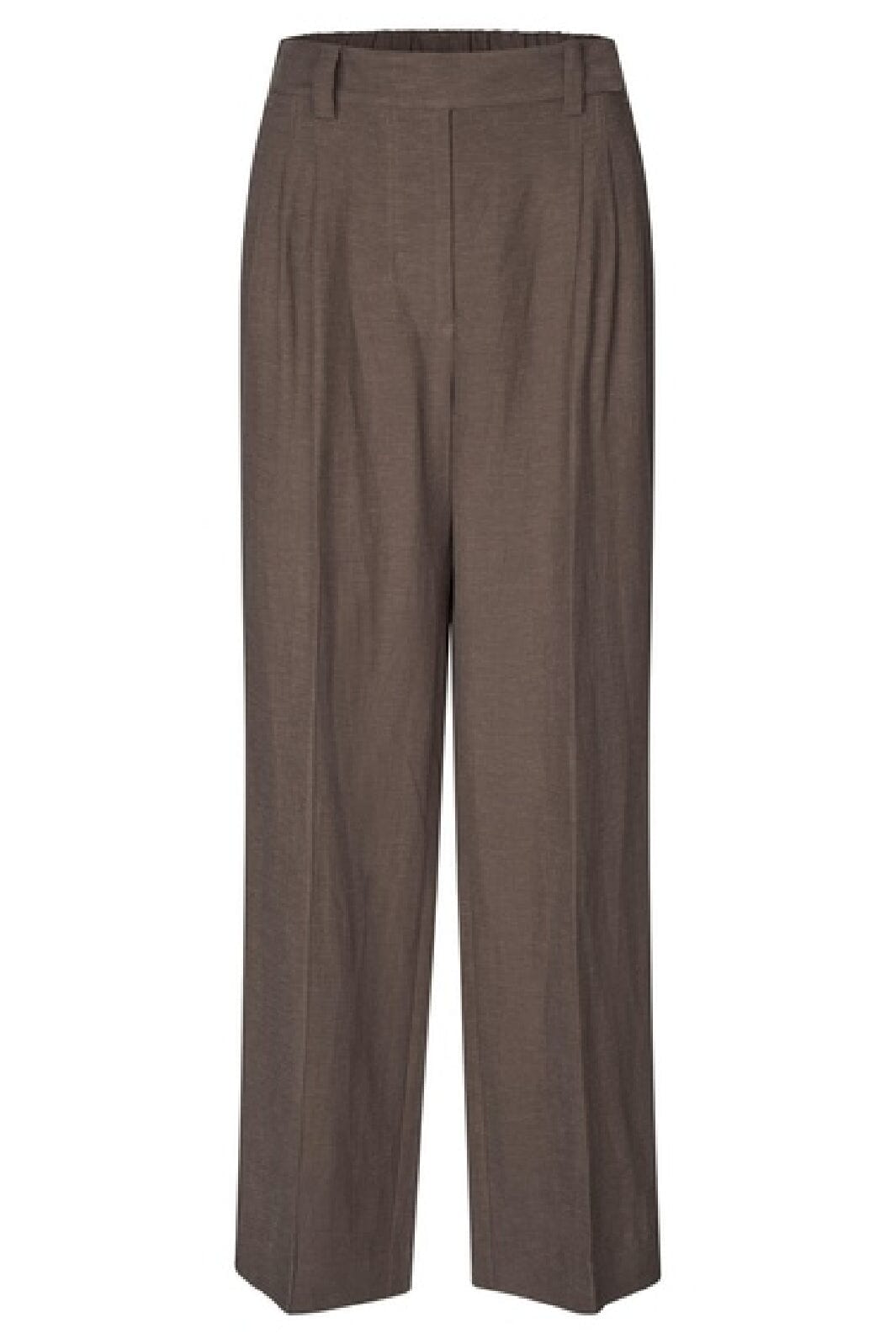 Second Female - Lino Trousers 57098 - Chocolate Brown