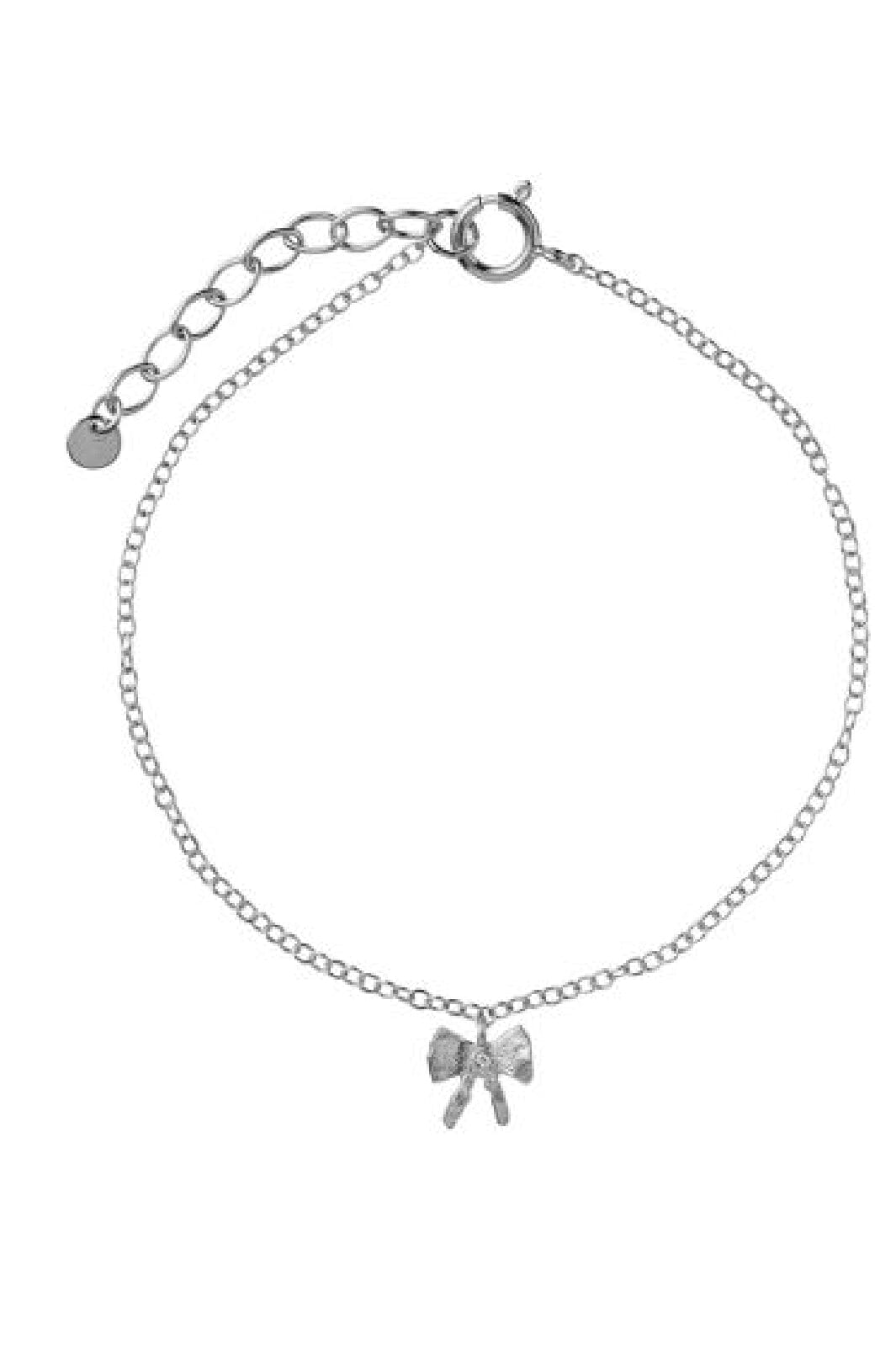 Forudbestilling - Stine A - Petit Bow With Stone Bracelet Silver - 3216-00 Armbånd 