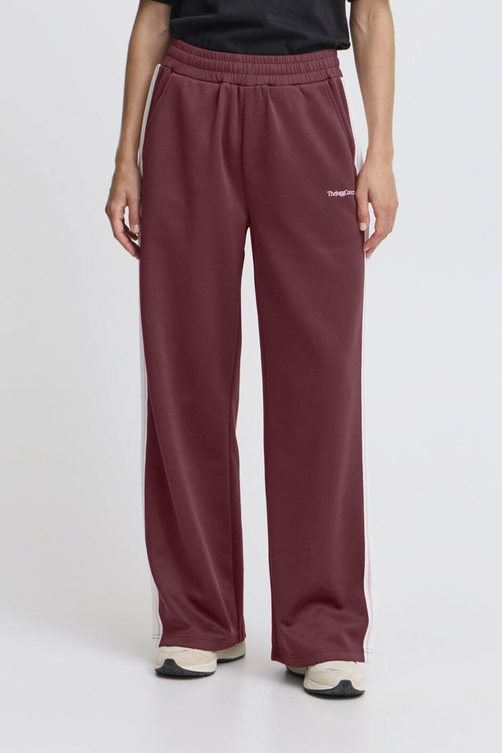 Forudbestilling - The Jogg Concept - Jcsima Wide Tape Pants - 203766 Windsor Wine Mix Bukser 