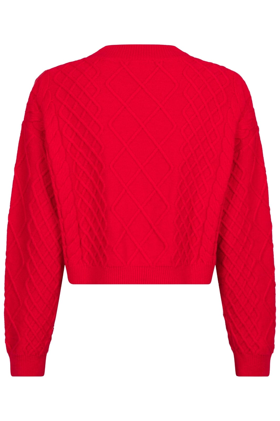 Forudbestilling - Valentin Studio - Cable Knit Blouse - Red Strikbluser 