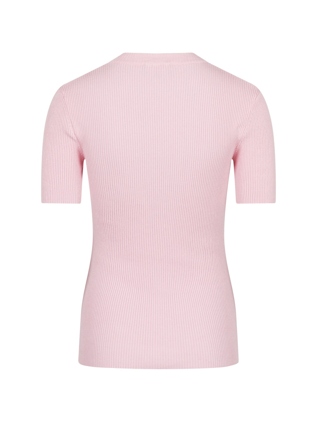 Forudbestilling - Valentin Studio - Gold Button Knit T-shirt - Light pink Strikbluser 