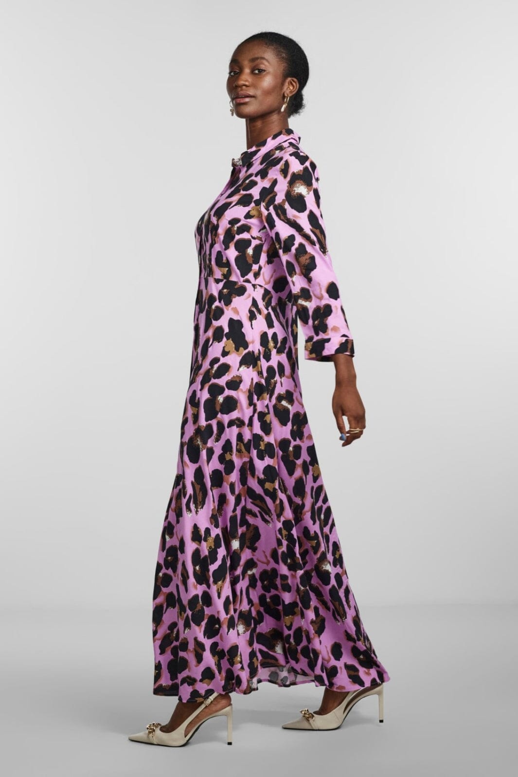 Forudbestilling - Y.A.S - Yassavanna Long Shirt Dress S. - Orchid LIRO PRINT (Februar) Kjoler 