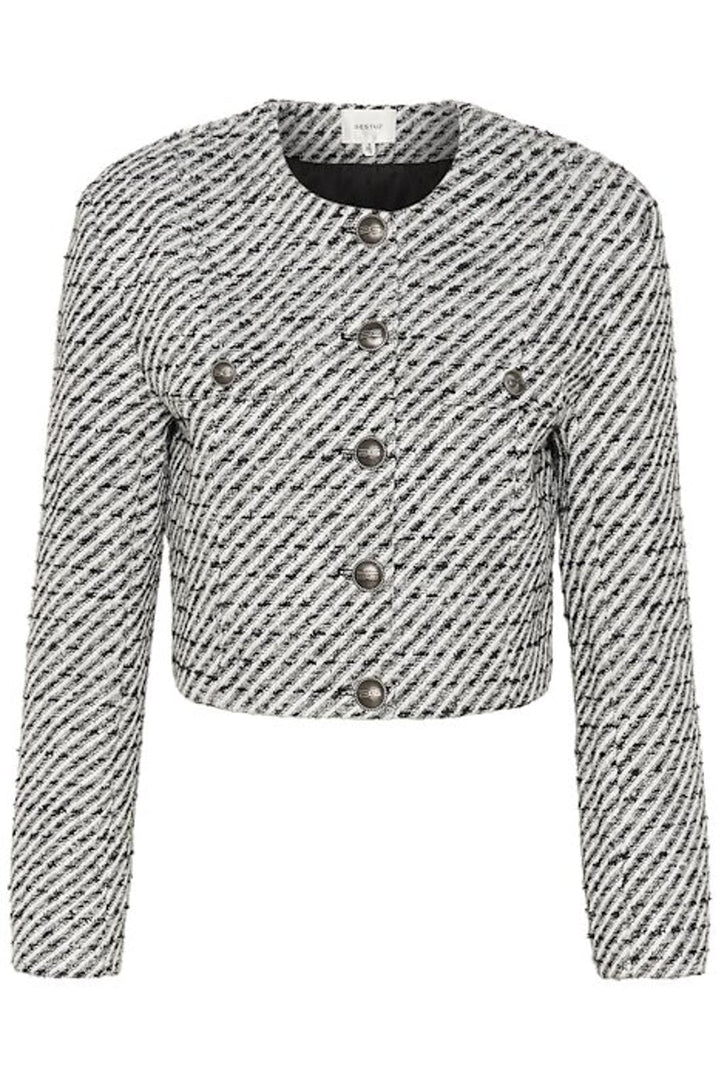 Gestuz - Amilinagz Jacket 10909601 - 106885 Blacknwhite Lurex Twill