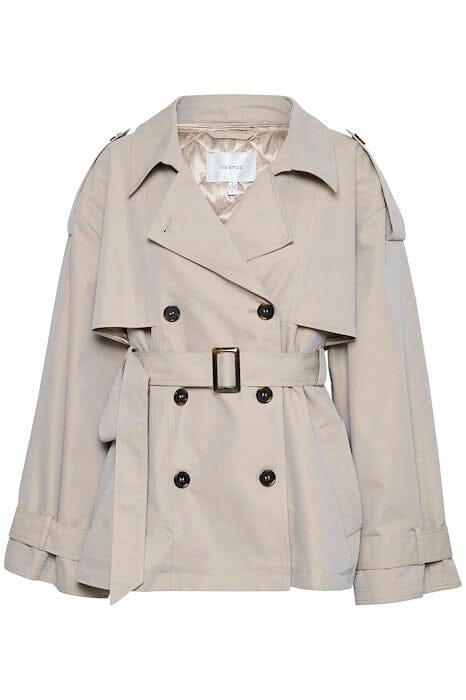 Gestuz - Birdiegz Oz Short Trenchcoat - 105973 Sand Trench Jakker 