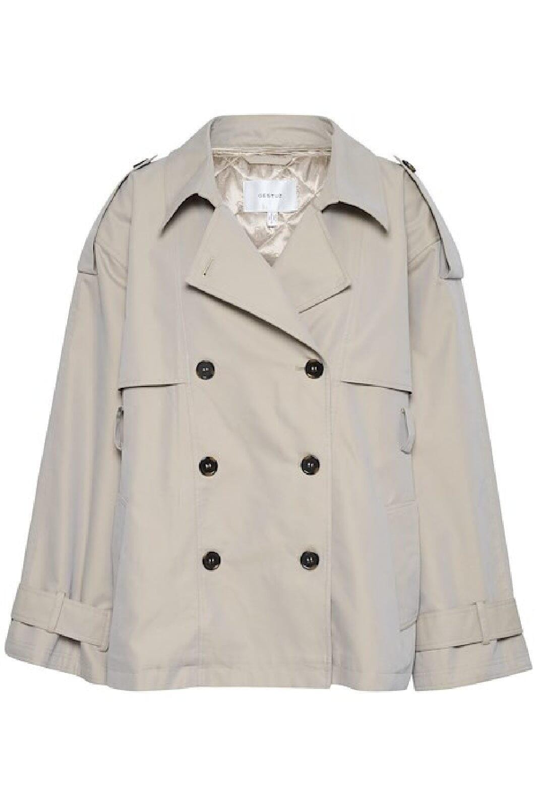 Gestuz - Birdiegz Oz Short Trenchcoat - 105973 Sand Trench Jakker 