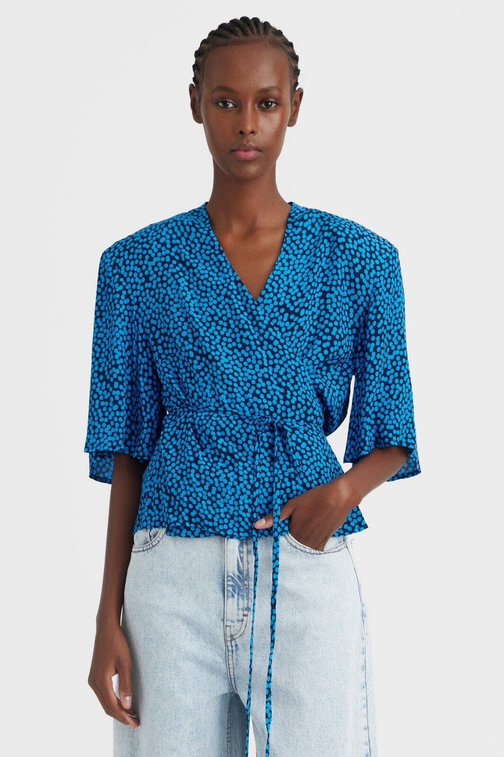 Gestuz - EishaGZ blouse - Blue dot Bluser 