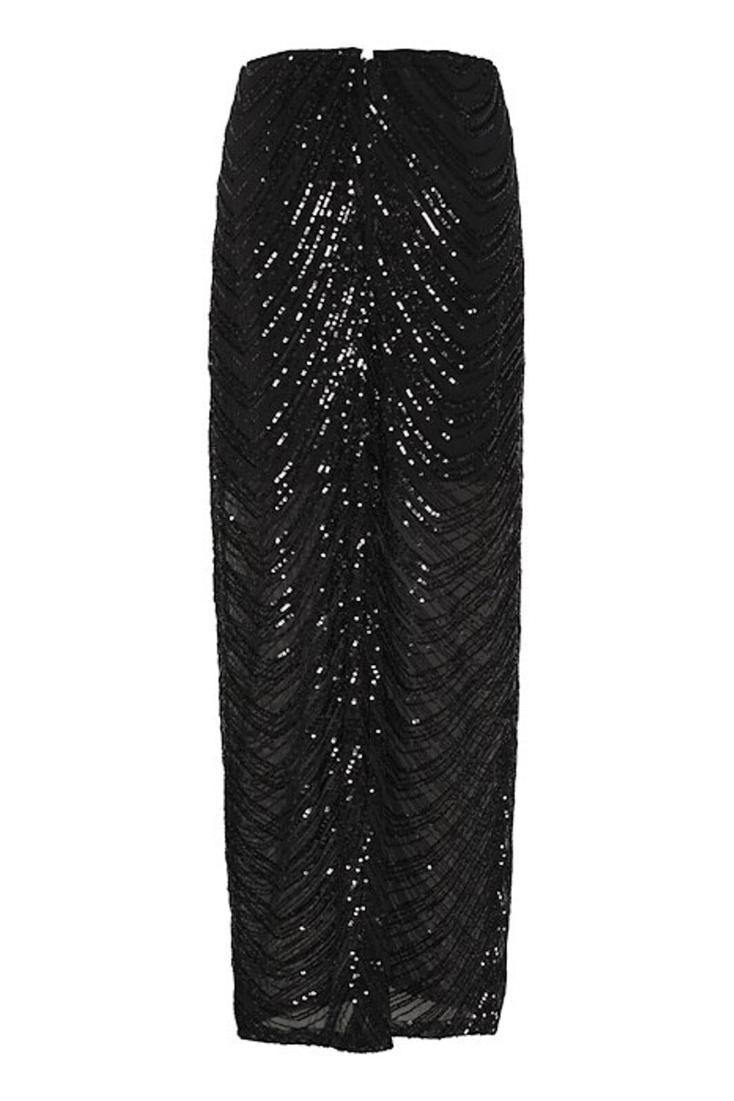 Gestuz - Gliragz Long Skirt 10909575 - 106653 Black Sequins