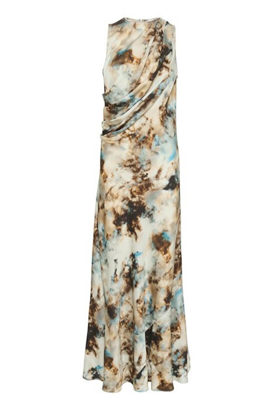 Gestuz - Reenagz P Maxi Dress - 106037 Blue Brown Rust Kjoler 