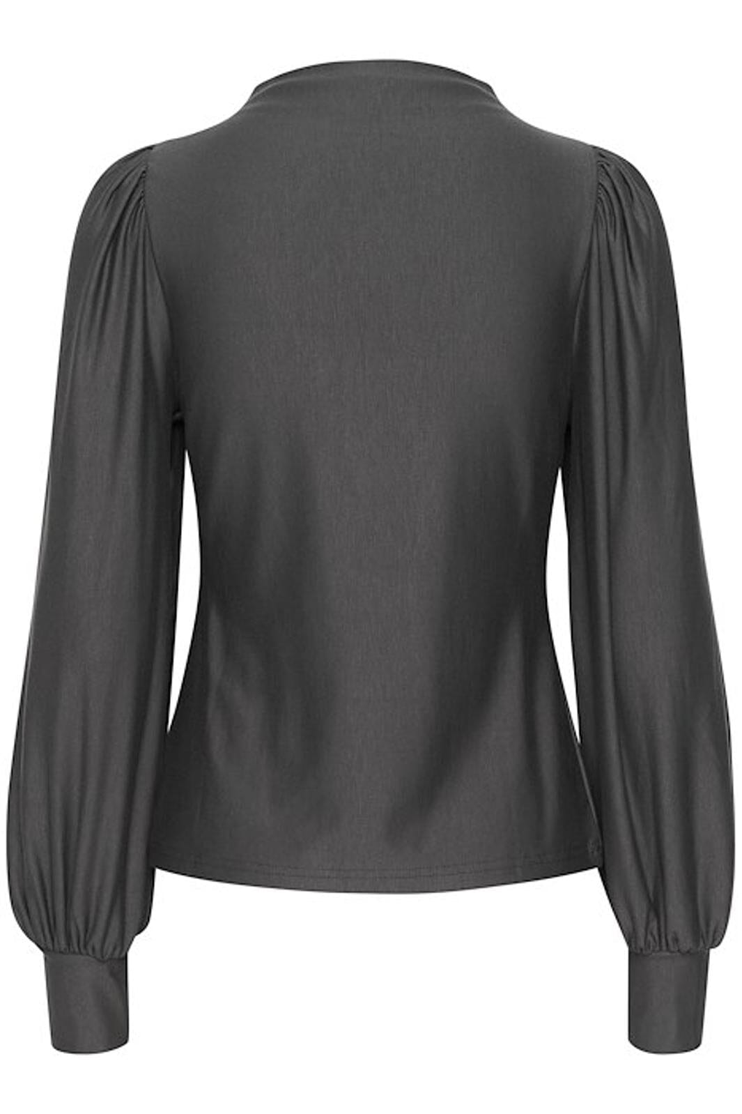 Gestuz - Rifagz Puff Top - 190203 Gray Pinstripe